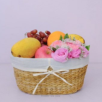 Kindness Love (Fruits & Flower Gift Basket)