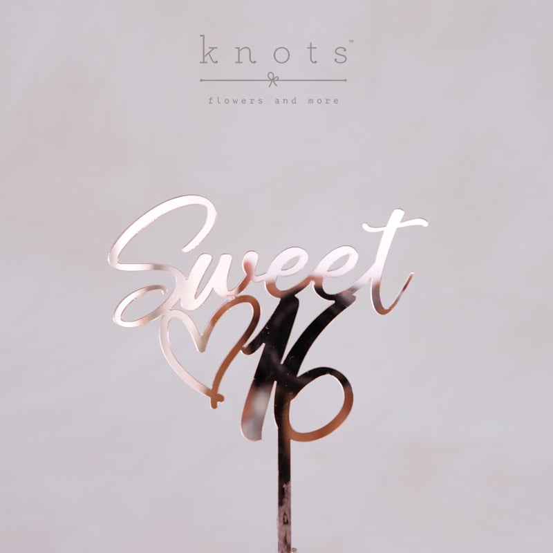 Sweet Sixteen Topper (Rose Gold)