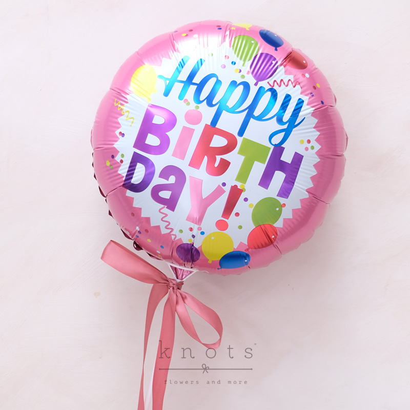 Foil Balloon Happy Birthday- Pink