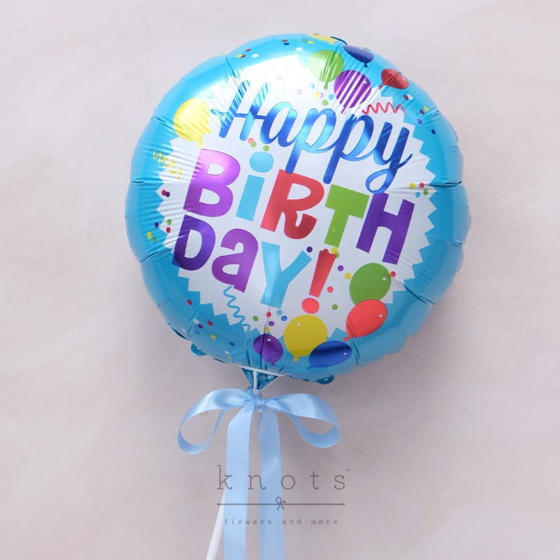 Foil Balloon Happy Birthday Blue