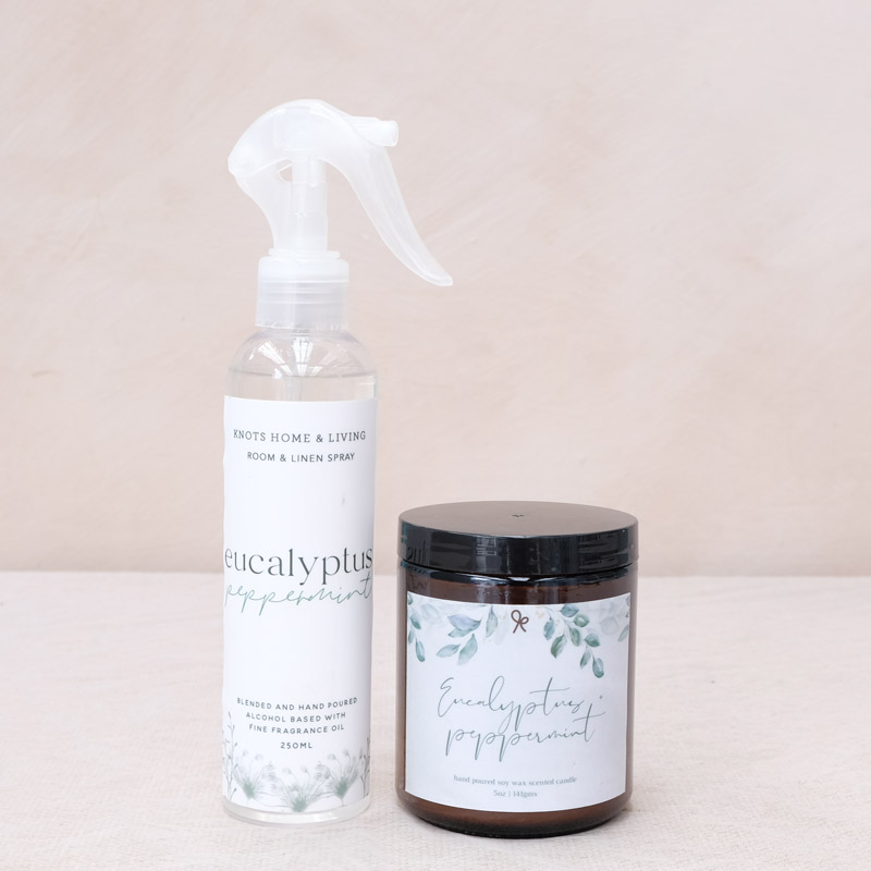 Eucalyptus + Peppermint Candle & Room Spray