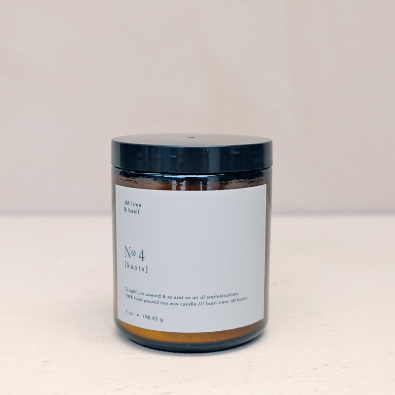 Scent No. 4 Jm Lime and Basil Soy Candle 7oz