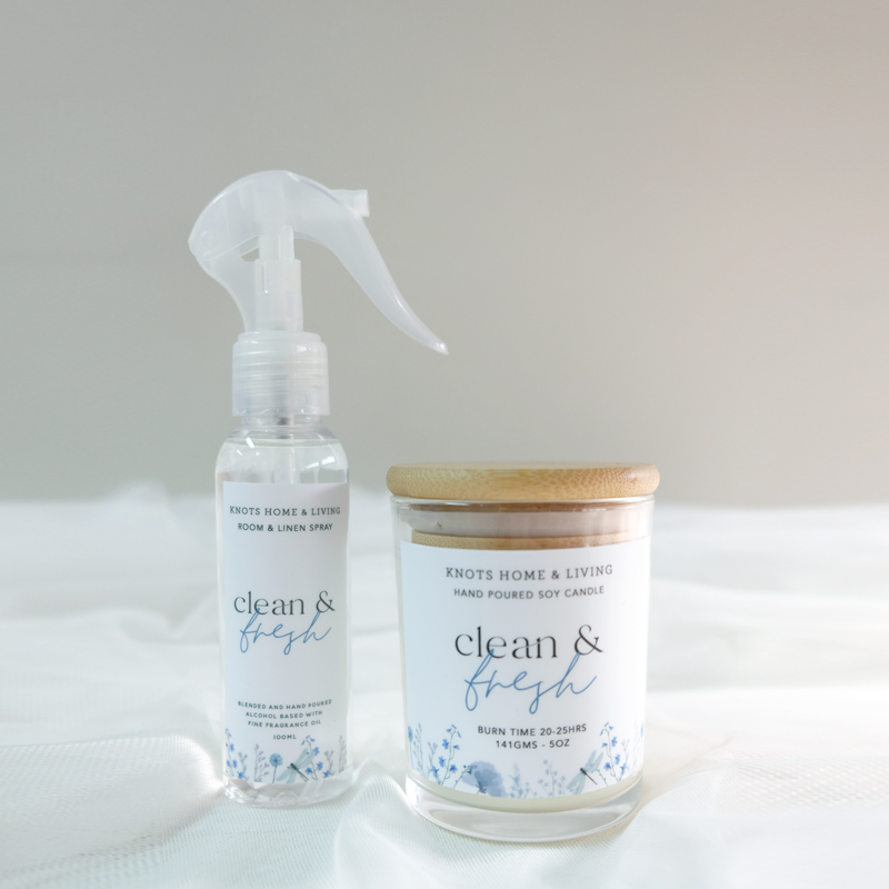 Clean & Fresh Soy Candle & Room Spray