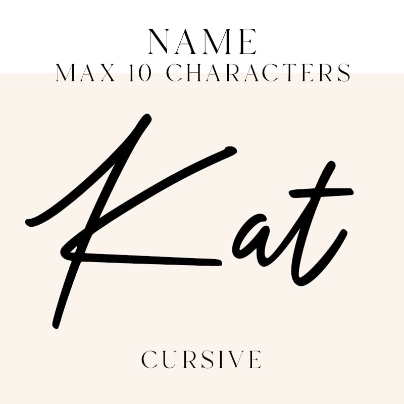 Name Decal Cursive (A)
