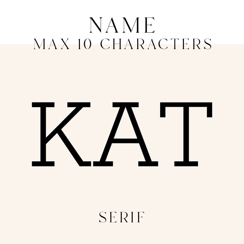 Name Decal Serif (A)