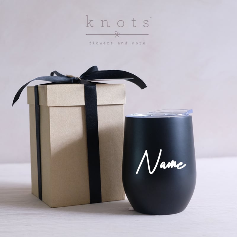 Insulated Cup w/ Cover - Black
