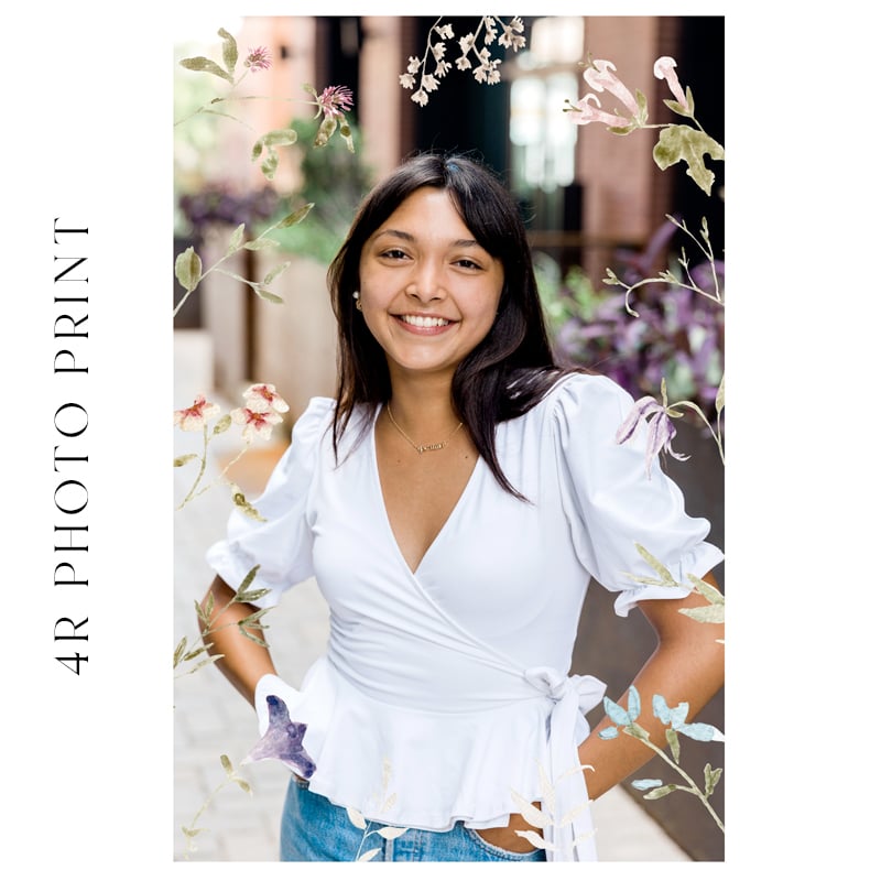 4R Photo Print Flower Overlay