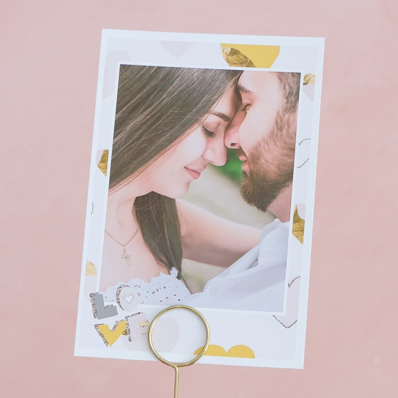 4R Photo Print Heart Gold