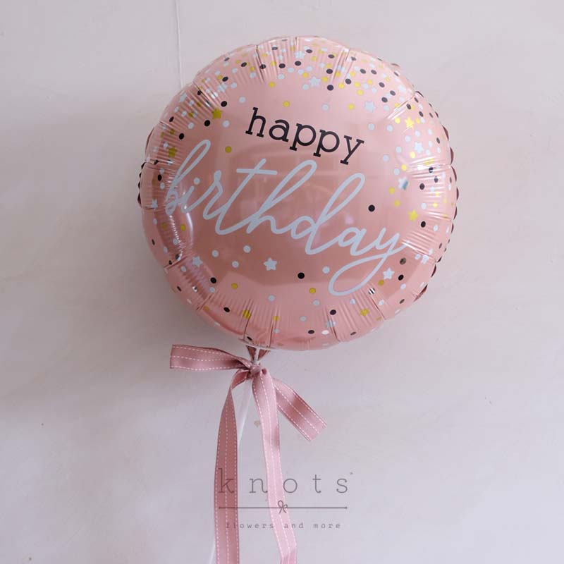 Foil Balloon Happy Birthday Rose Gold