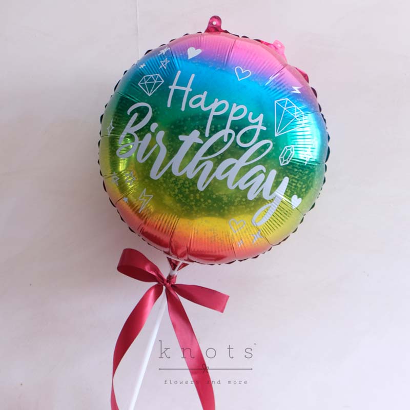 Foil Balloon Happy Birthday Rainbow