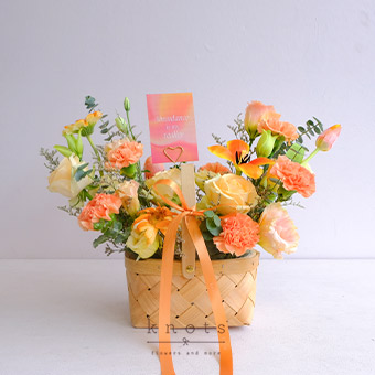 Abundance and Grace (Mixed Flowers Affirmation Arrangement)