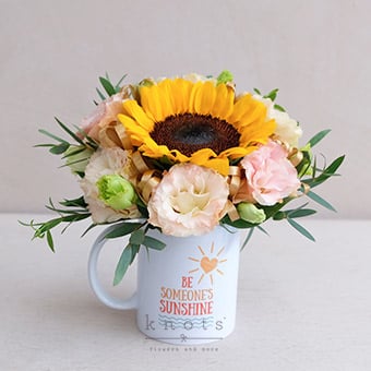 Be Someone's Sunshine (Sunflower in Mug Arrangement)