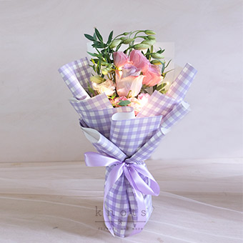 Shining Love (Purple Rose w/ Fairy Lights)