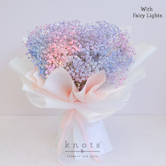 Lover (Tinted Gypsophila with Fairy Lights)