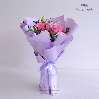 Shining Love (Purple Rose w/ Fairy Lights)