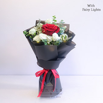 Love Sparks (Red Rose Bouquet w/ Fairy Lights)