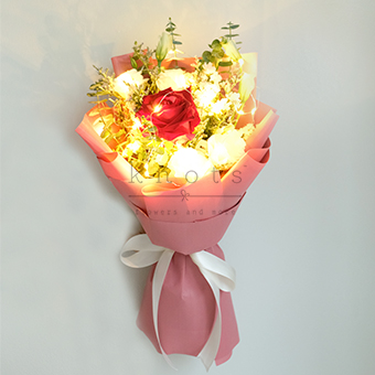 Our Love Glows (Red Ecuadorian Rose Bouquet)