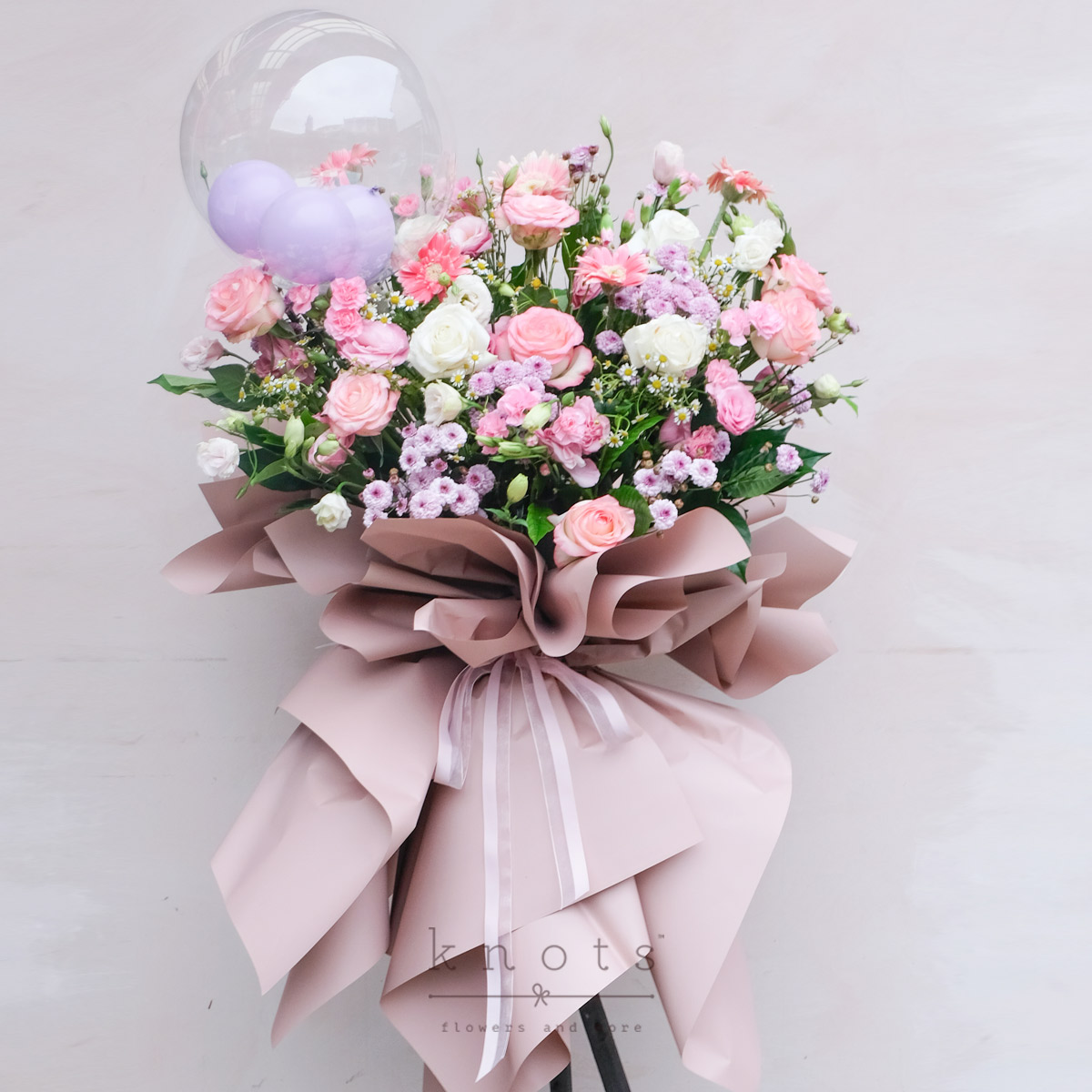 Rose Colored Intentions (Congratulatory Flower Stand)