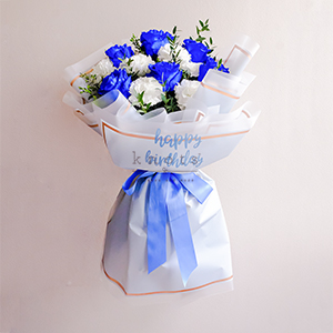 Enlivening Surprise (Blue Ecuadorian Roses Bouquet)
