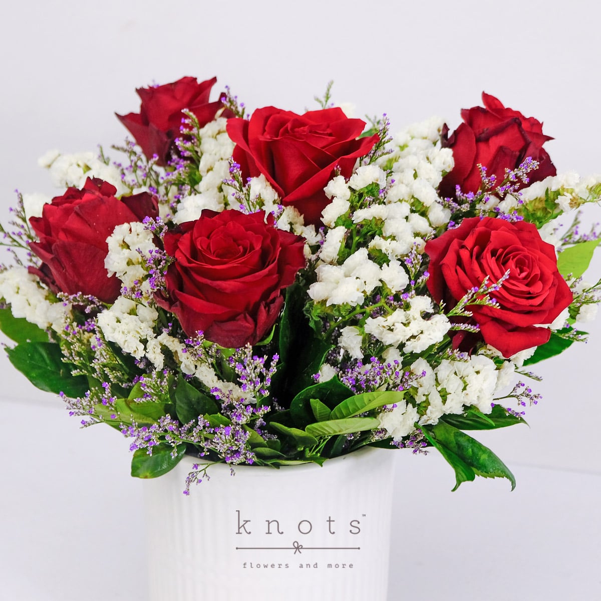 Roses & Romance (6 Red Ecuadorian Roses Arrangement) | Knots.ph