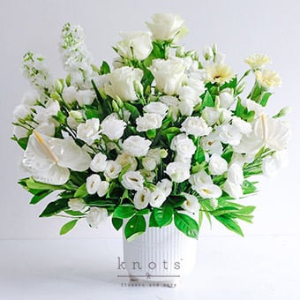 Serenity & Grace (White Rose Arrangement)