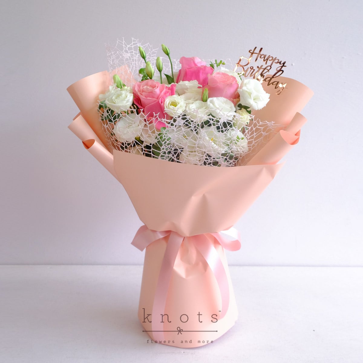 Sweet Celebrations (Pink Ecuadorian Rose Birthday Bouquet)