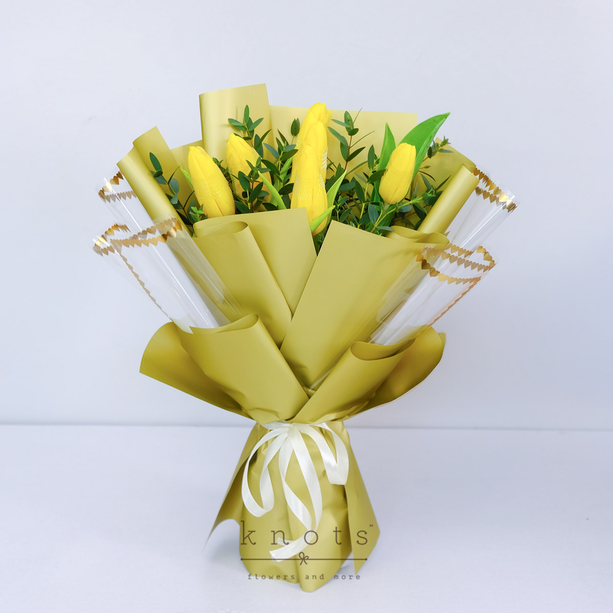 Passionate Petals (6 stalks Yellow Tulips Bouquet)