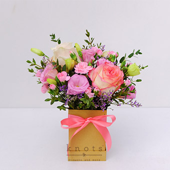 Sweetheart Symphony (Pink Roses Boxed Arrangement)