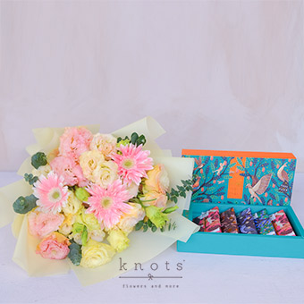 Sweet Affection (Pink Gerbera Bouquet w/ Chocolates)