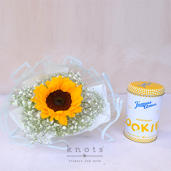 Sweets and Sunshine (Sunflower Bouquet w/ Cookies)