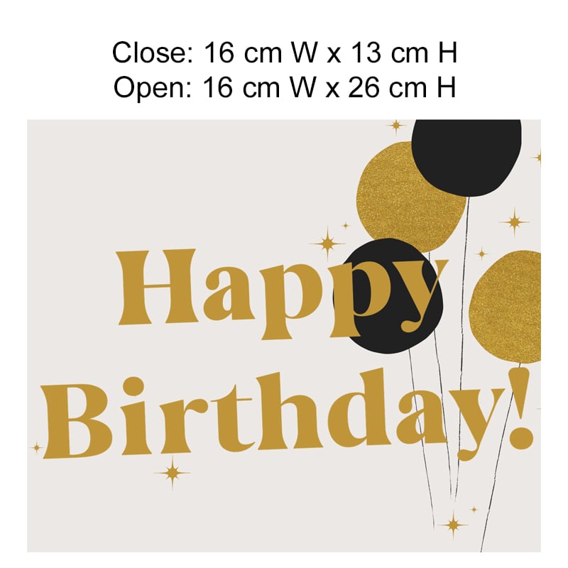Happy Birthday (Gold Balloon)