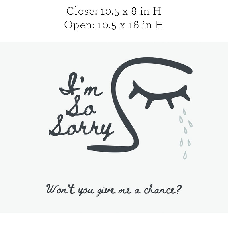 I'm so sorry, Won't you give me a chance?