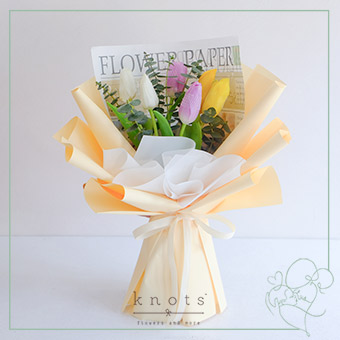 Blooming Melodies (Mixed Colored Tulips Bouquet)