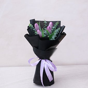 Mindy (Purple Tulips Bouquet)