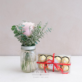 My Sweetest Bliss (Pink Ecuadorian Rose w/ Ferrero)