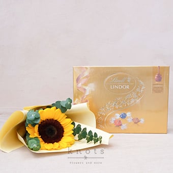 All The Happiness (Sunflower Bouquet w/ Chocolates)