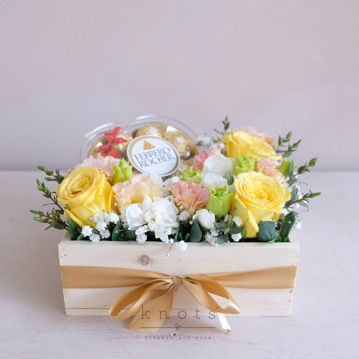 Beneath Blooms (Flowers & Chocolates Arrangement)