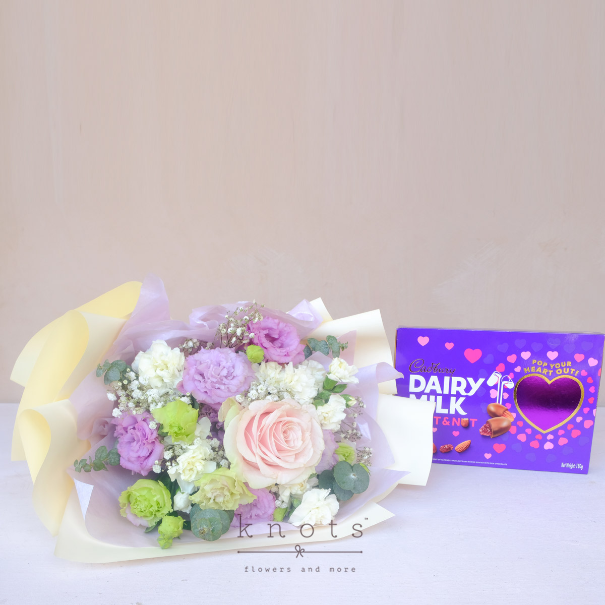Captivate My Heart (Pink Ecuadorian Rose Bouquet w/ Chocolate)