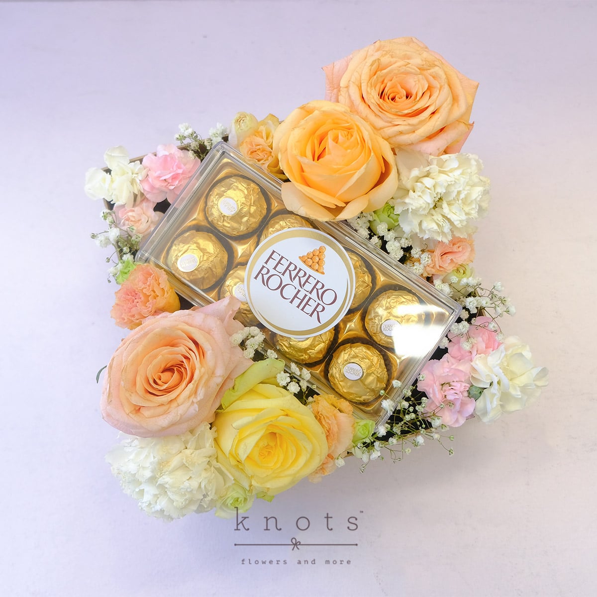 Sweet Blossom (Roses and Carnations with Chocolate)
