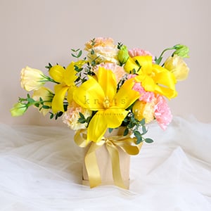 With A Smile (Yellow Tulips Arrangement)
