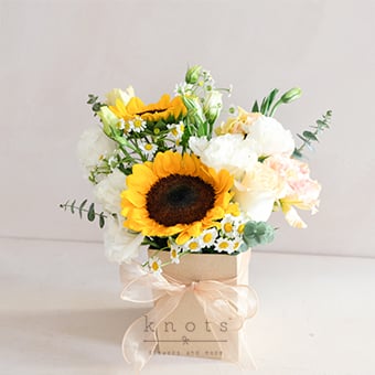 Spring Garden (Sunflower Box Arrangement)