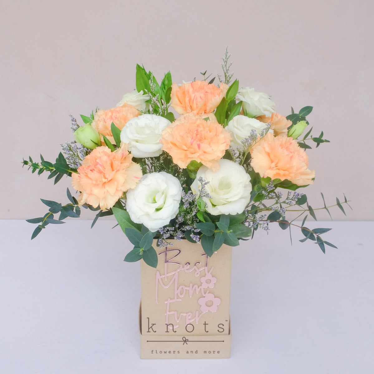 Peach Blossoms (Orange Carnation Arrangement)