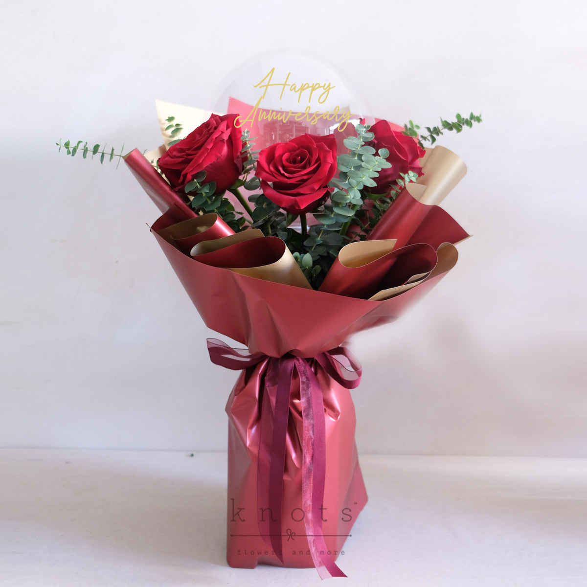 Must Be Love (Red Ecuadorian Roses with Balloon)