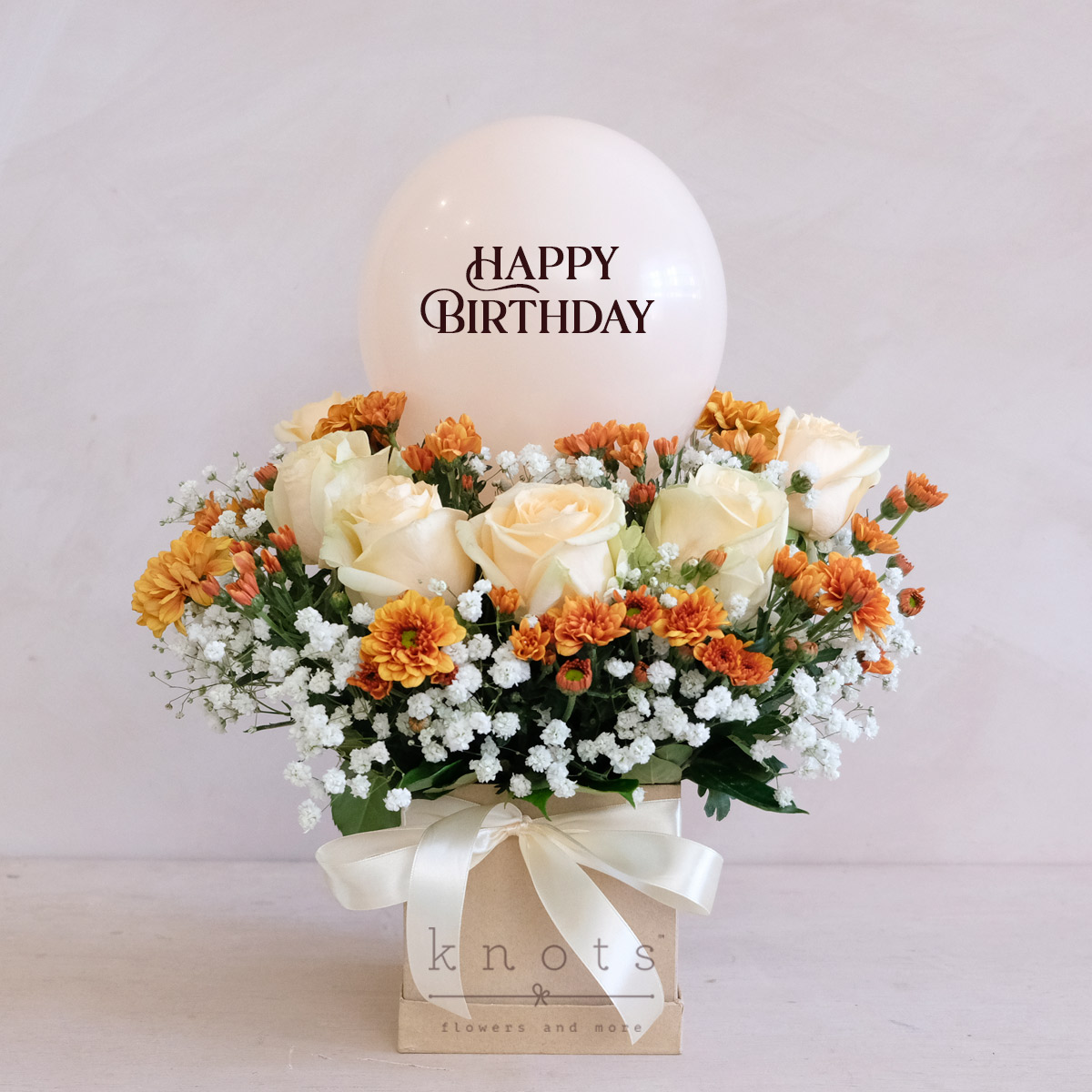 Birthday Pop (Roses & Mums with Balloon)