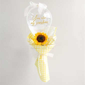 Madelyn (Sunflower with Balloon Bouquet)