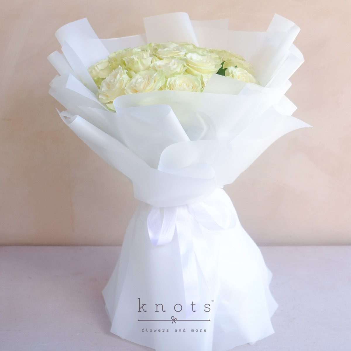 Purely Soothing (21 White Ecuadorian Rose Bouquet)