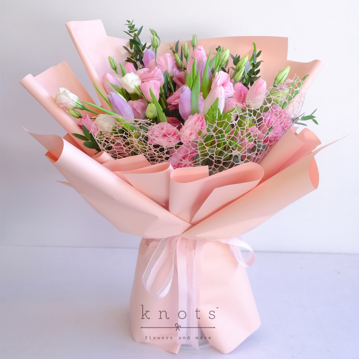 Naomi (12 Pink & Lilac Tulips Bouquet)
