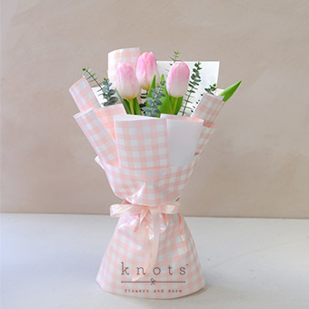 Heidi (3 Pink Tulips Bouquet)