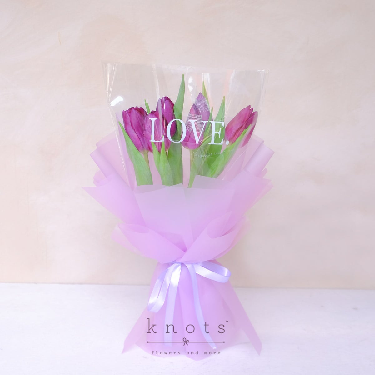 Perfect Love (6 Purple Tulips Bouquet)