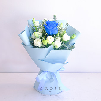 Sapphire Charm (Blue Ecuadorian Rose Bouquet)